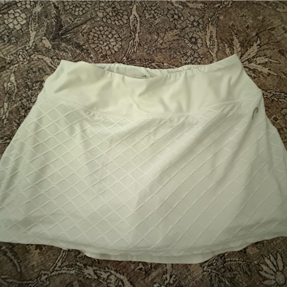Head White Quilted Athletic Skort